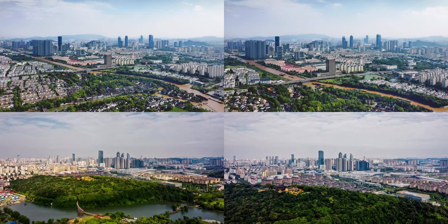 苏州 航拍延时 新区地标建筑 8k