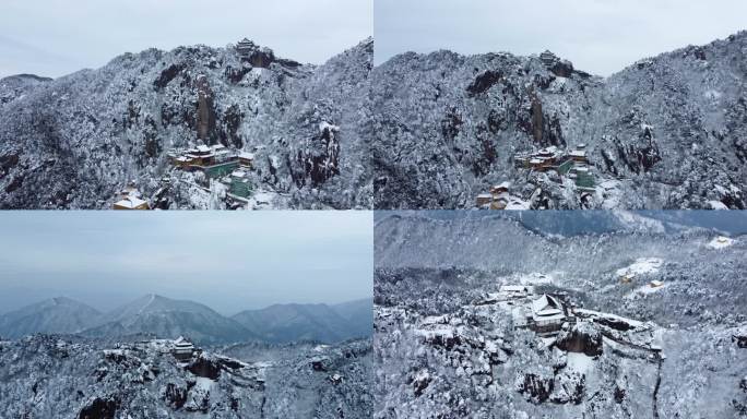 安徽池州九华山天台寺雪景