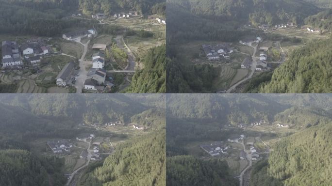 山间古建 古建群 古村落 非遗建筑 灰度