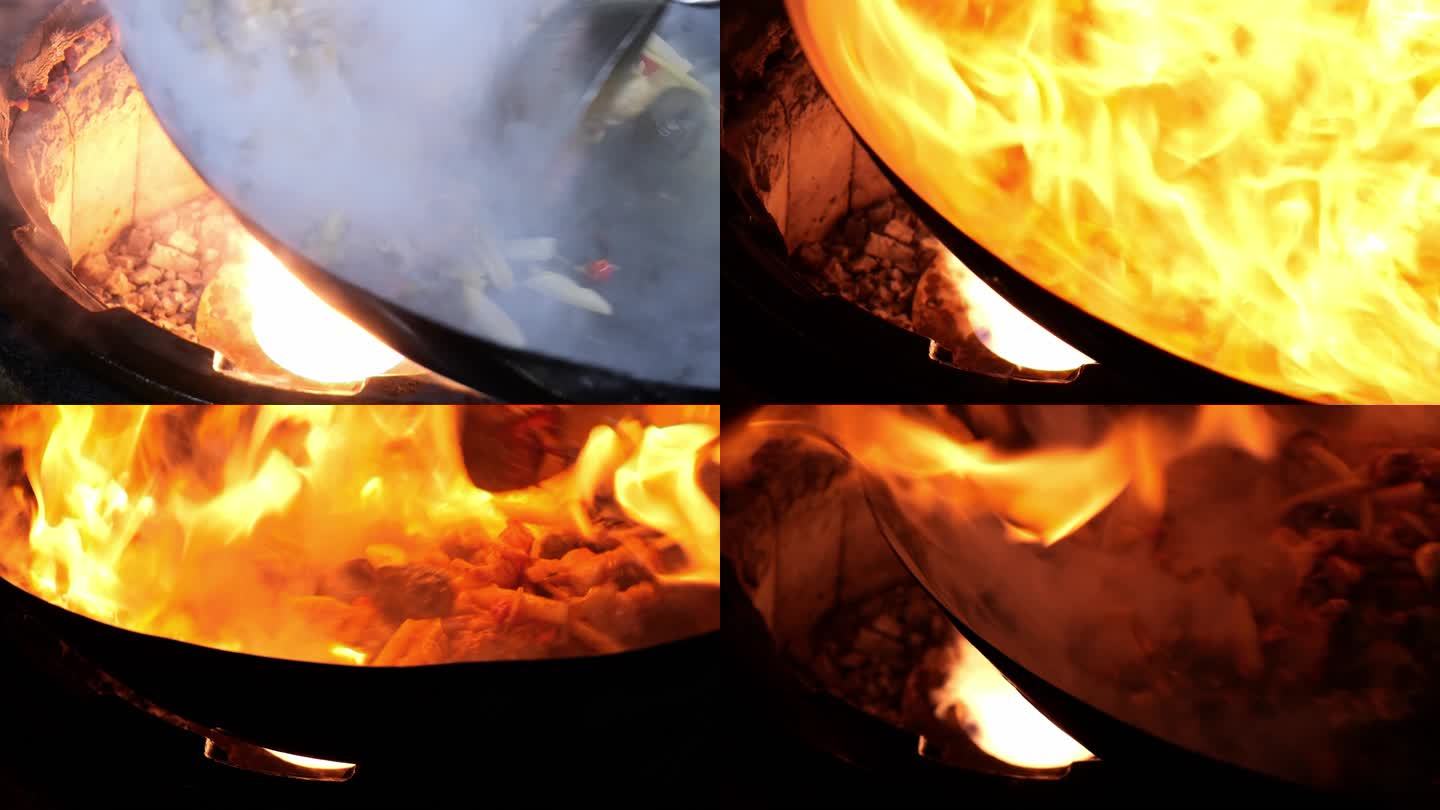 大火烹饪螺狮鸡