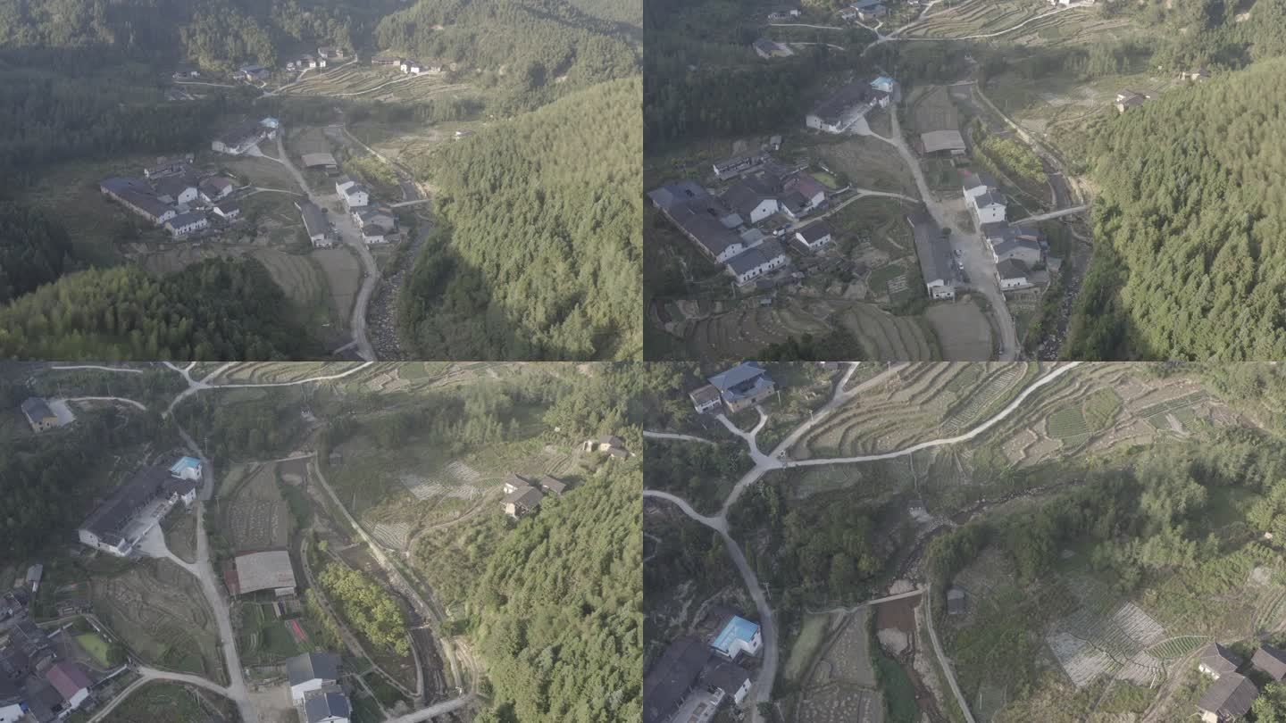 山间古建 古建群 古村落 非遗建筑 灰度