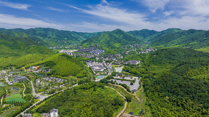 4K-航拍浙江湖州长兴县水口乡