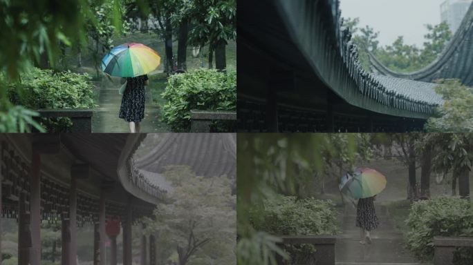 水滴雨水水花意境屋檐雨滴倒影