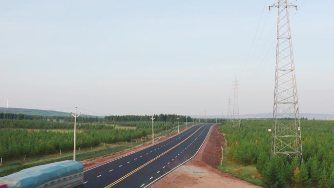 国家一号风景大道-塞罕坝起点（清晨）