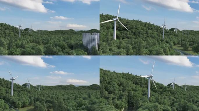 4K风能新能源三维动画