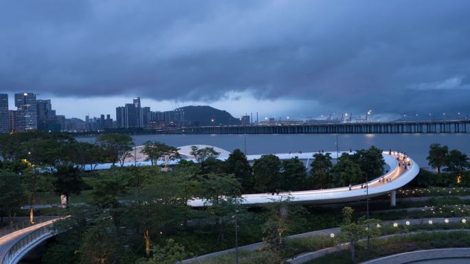 4k正版深圳欢乐港湾延时摄影（暴风雨云）