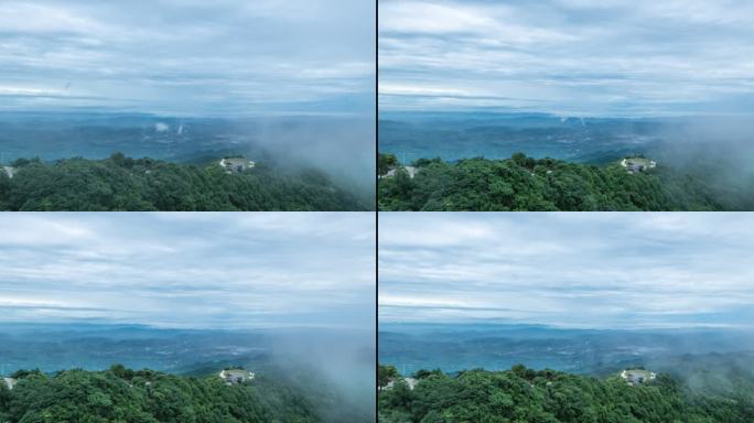 大山云动早晨雾气云