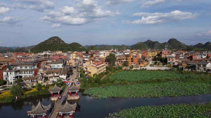 普者黑村云南特色乡村旅游4k