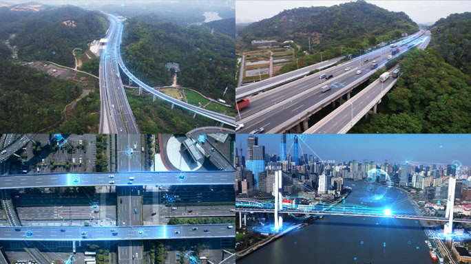 智慧交通高速公路科技城市AE模板