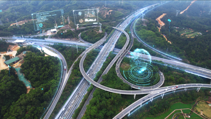 智慧交通高速公路科技城市AE模板