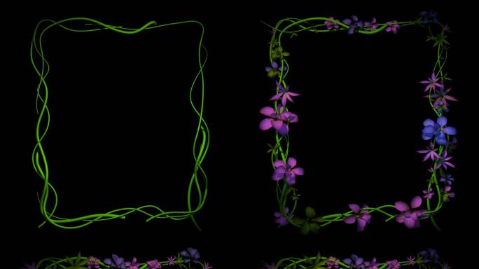 3S-通道素材开花相框