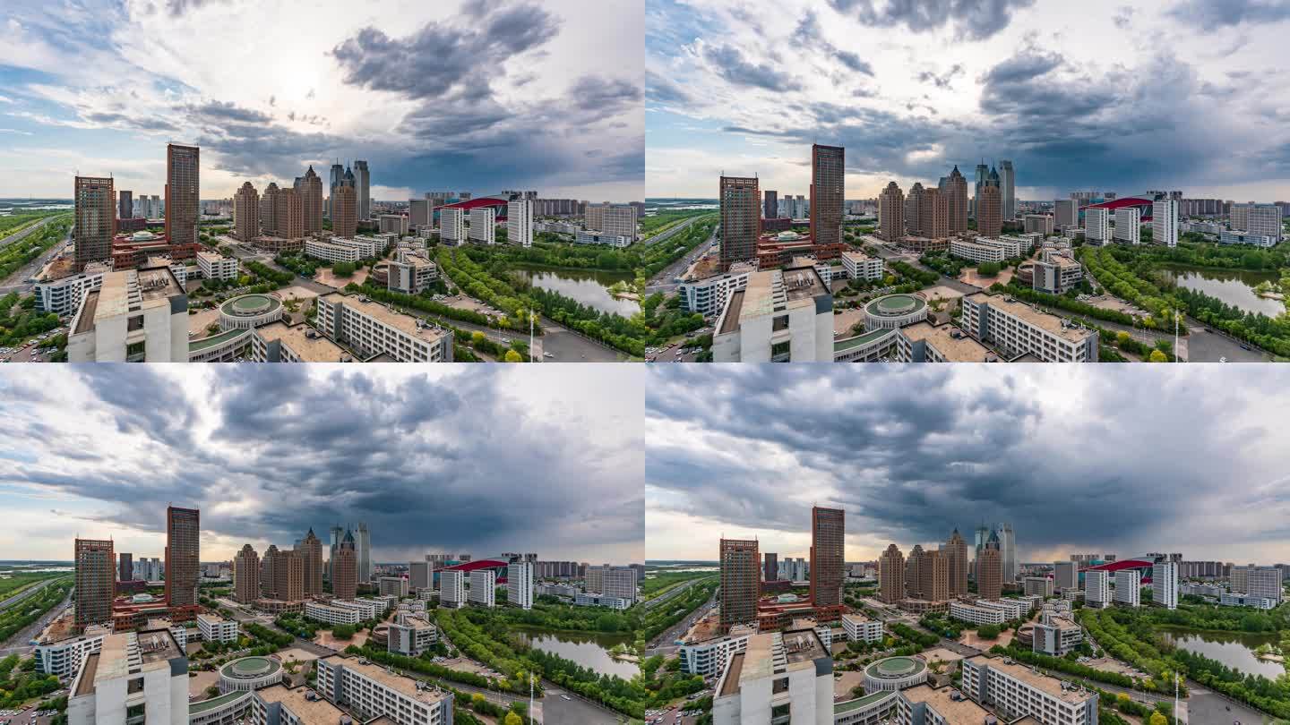 中国黑龙江哈尔滨新区城市风光延时