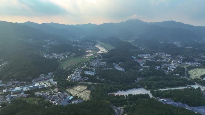 航拍湖南韶山旅游5A级景区毛主席故居