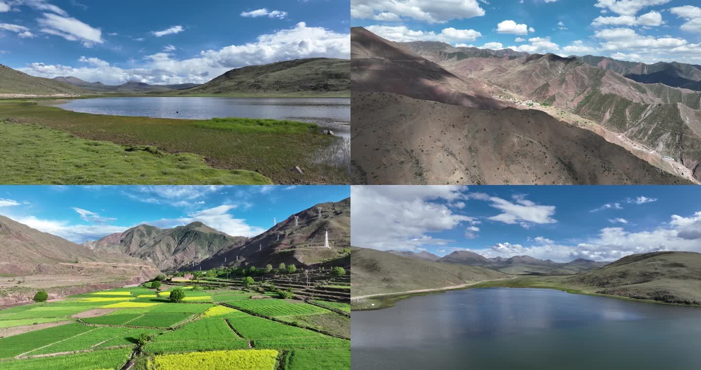 西藏昌都自然风景延时航拍