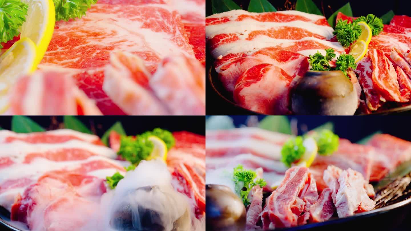 美食烤肉涮肉 肉片干冰