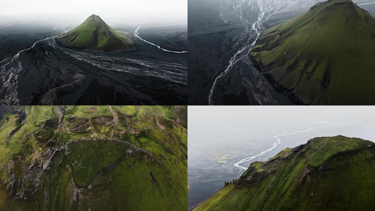 FPV穿越机无人机航拍冰岛森林河流高山