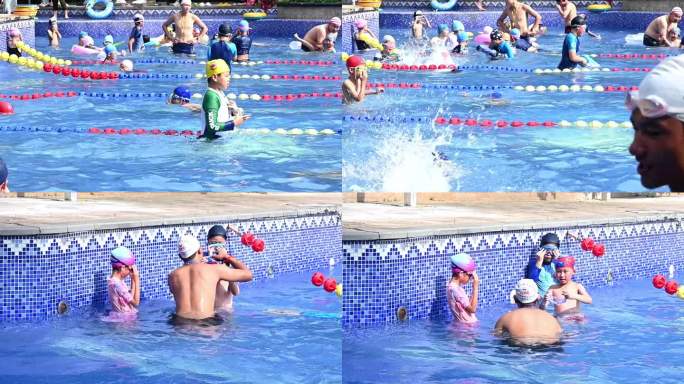 游泳教练示范动作