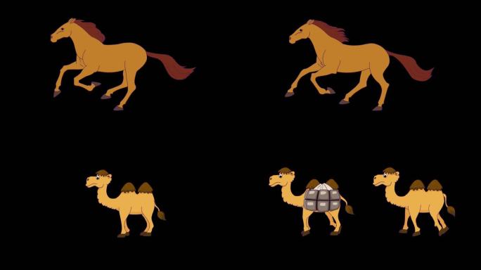 卡通马骆驼