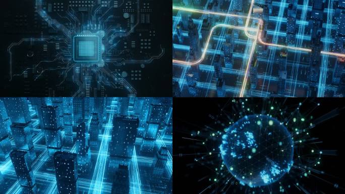 科技芯片大数据c4d工程