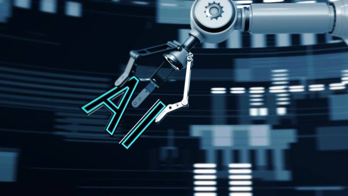 人工智能未来机械手机械臂发布会开启动画