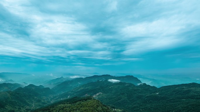 大山云海天空延迟早晨