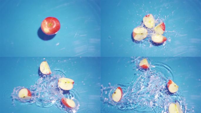 苹果落入水中