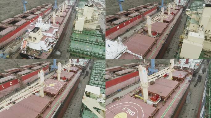 4K航拍造船厂