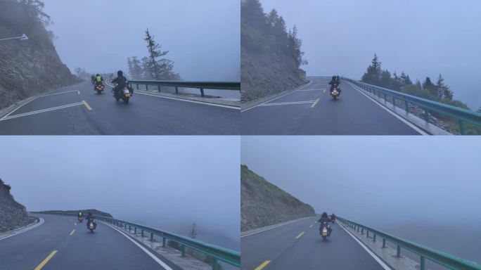 原创摩托车公路旅行电影感镜头视频素材