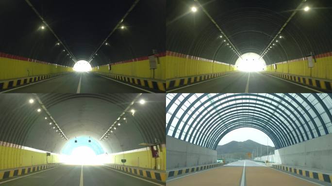 青海高速公路 草原 隧道