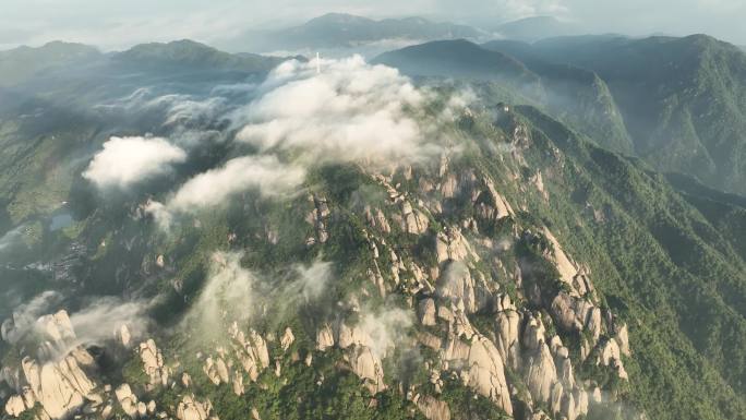 4K航拍山顶云海 福建宁德福鼎太姥山风光