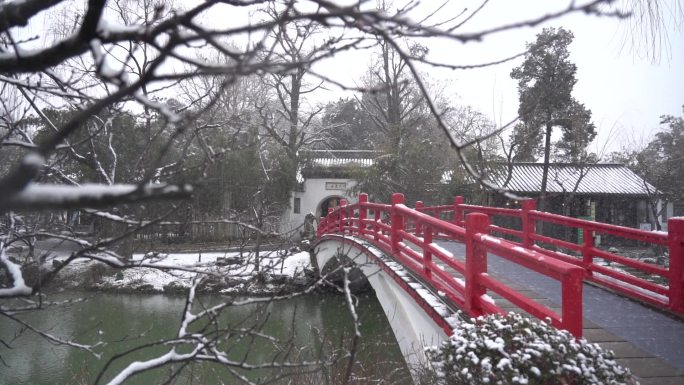 瘦西湖雪景