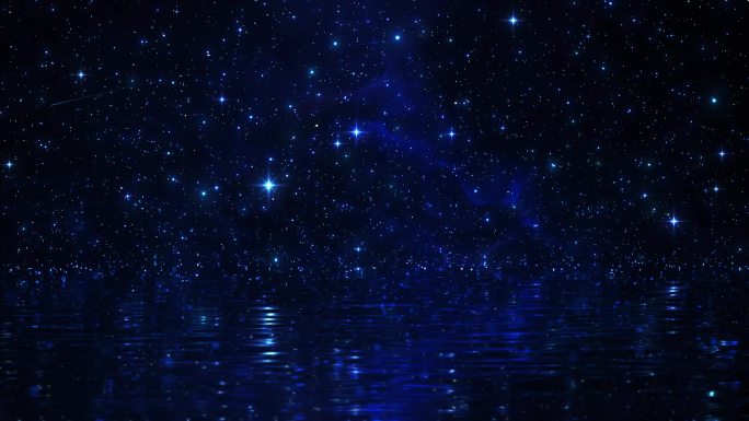 夜晚星空水面