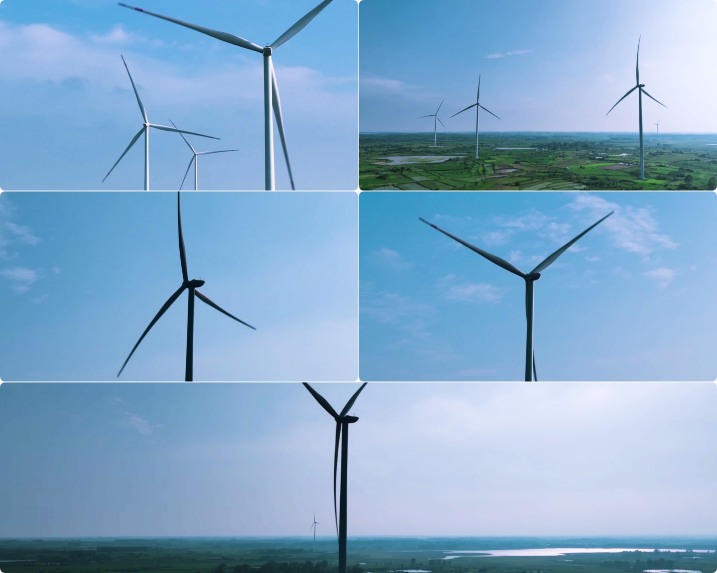 4K风能风车风电风力发电航拍