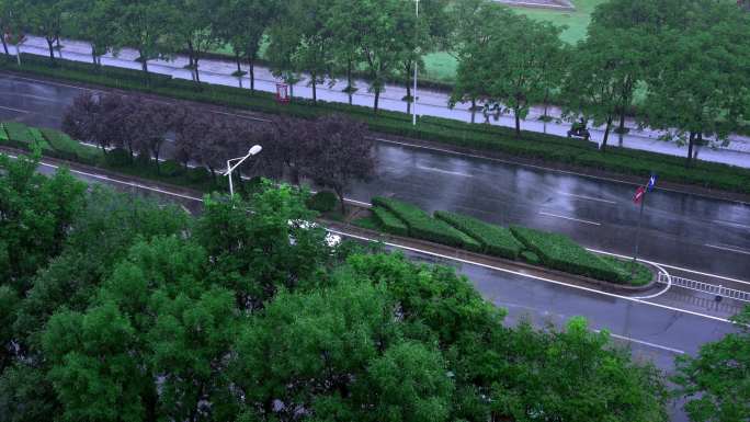 暴雨中的城市