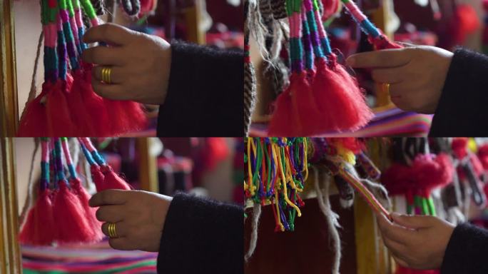 西藏手工 妇女手工 编织物品  麻绳编织