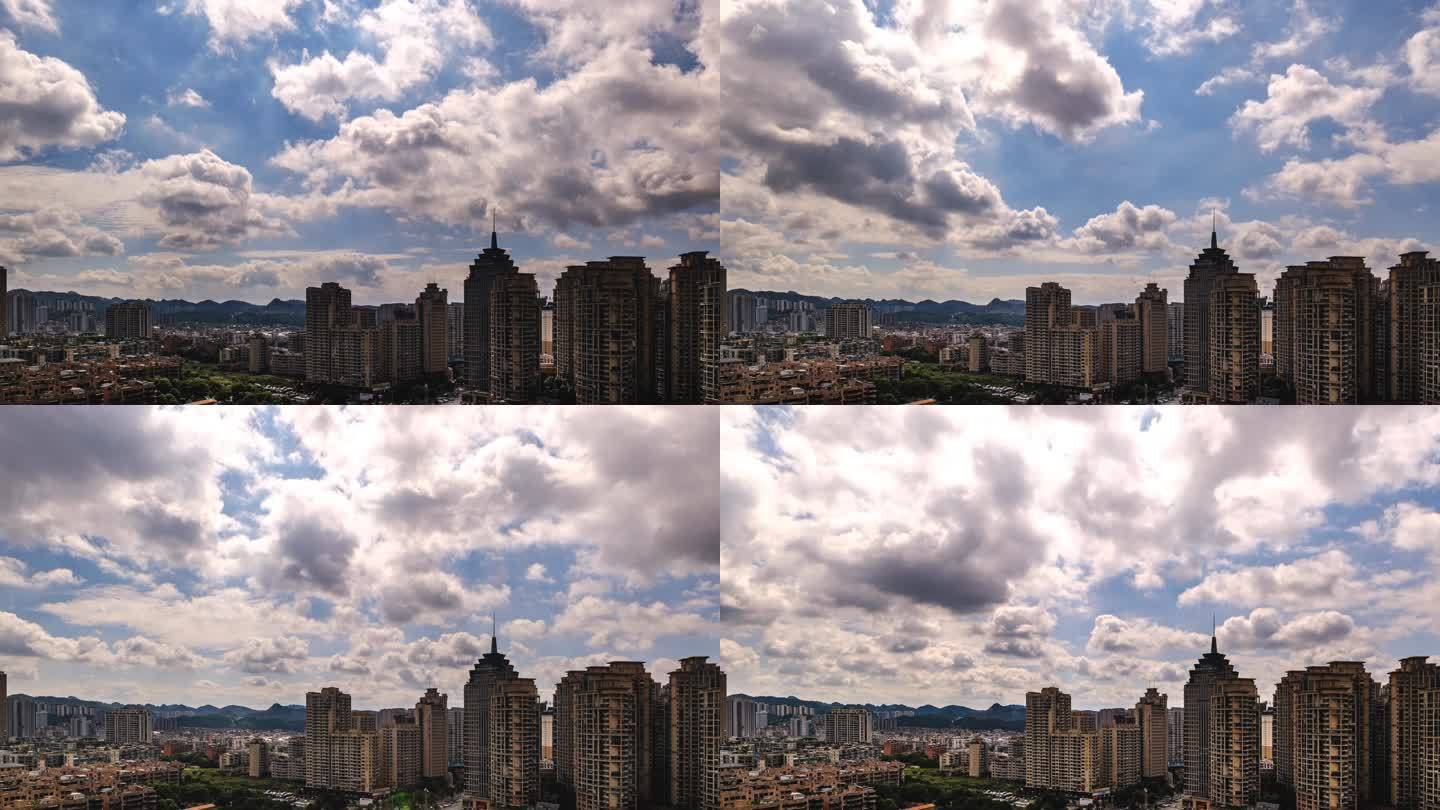 蓝天白云 城市发展
