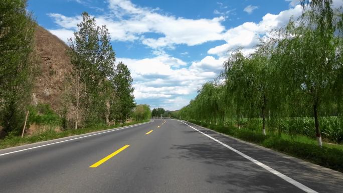 车窗外风景 开车 汽车开车 第一视角