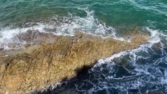 海岸线 海洋 深圳大梅沙 湍流 素材