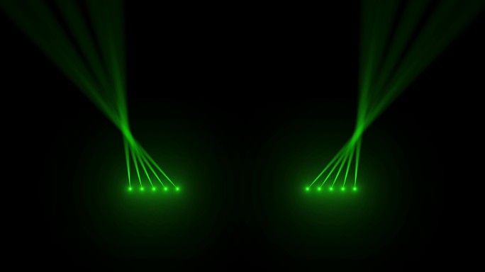 【AE源文件】6k绿色20射灯摇摆灯光秀