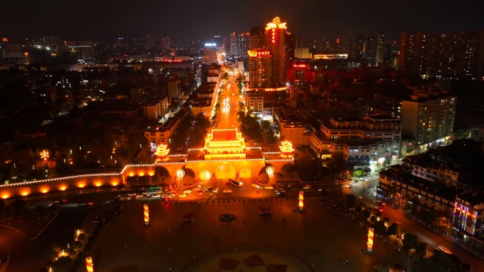 航拍中国十大宜居城市曲靖夜景