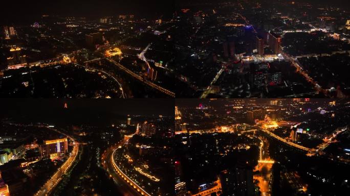 航拍中国十大宜居城市曲靖夜景