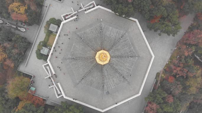 烟雨杭州杭州西湖雷峰塔雷音寺4K航拍