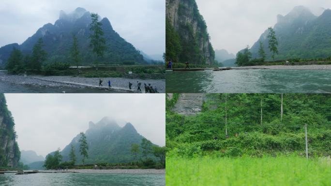 湘西农民背背篓进山采药劳作