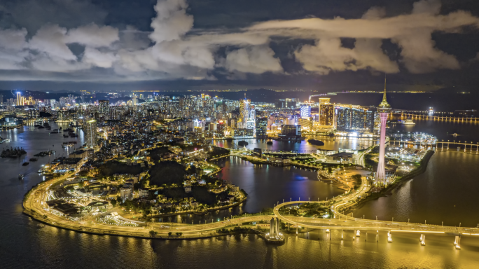 大湾区澳门珠海夜景延时02