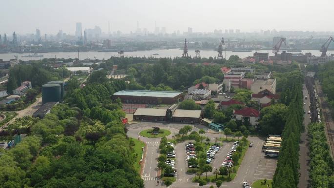 4K原素材-航拍上海城建职业学院