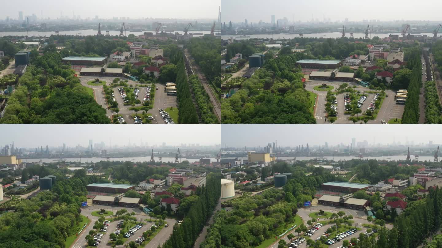 4K原素材-航拍上海城建职业学院