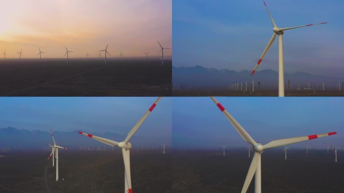 4K原创 新疆风力发电航拍