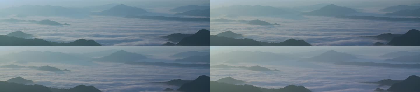 航拍大山云雾 云山之巅 云海山川大山风景