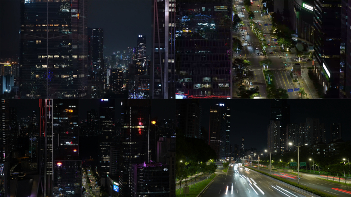 4K深圳城市夜景素材包