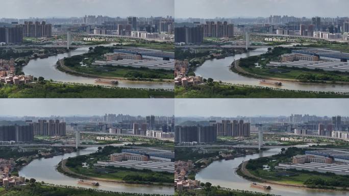 广州高铁远眺广州塔珠江新城全貌
